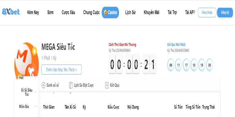 Hướng dẫn đặt cược xổ số 8xbet online